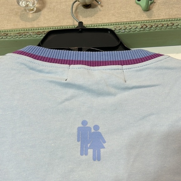 HOMME+FEMME PARADISE CHAIN TEE soft blue short sleeve T-shirt men XXL new w/tag - Picture 6 of 7